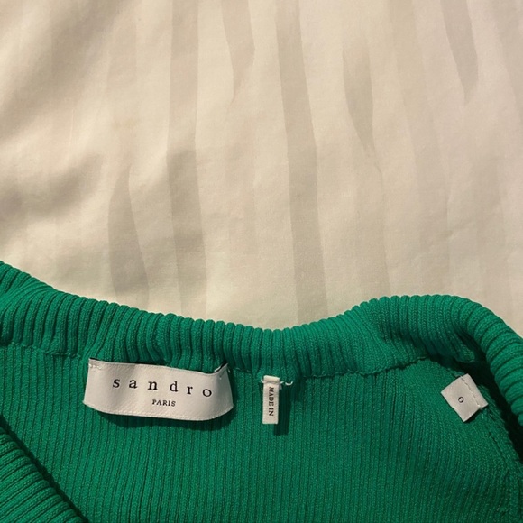 Sandro Galina Crisscross-detail Ribbed Top - Picture 9 of 9